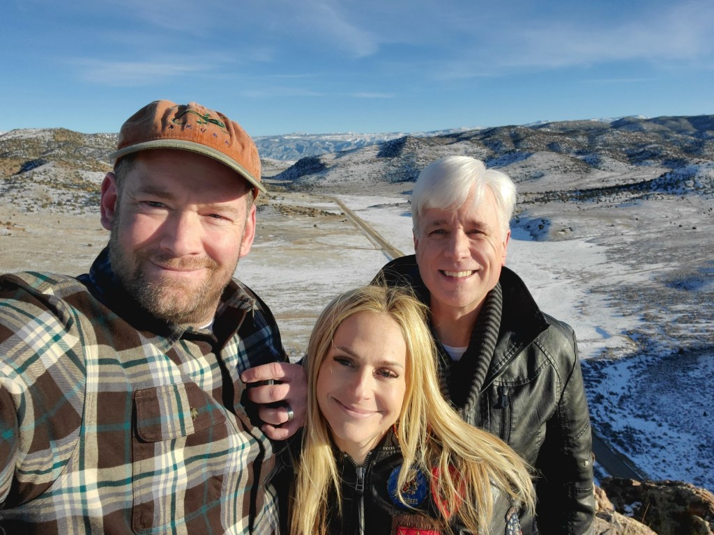Brandon, Erlyn, and Phill at Parowan Gap, Utah